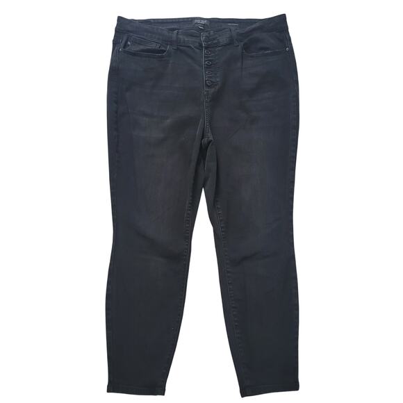 Judy Blue Size 22W Black Skinny Fit Button Fly Jeans Stretch Casual Every Day - Picture 1 of 9